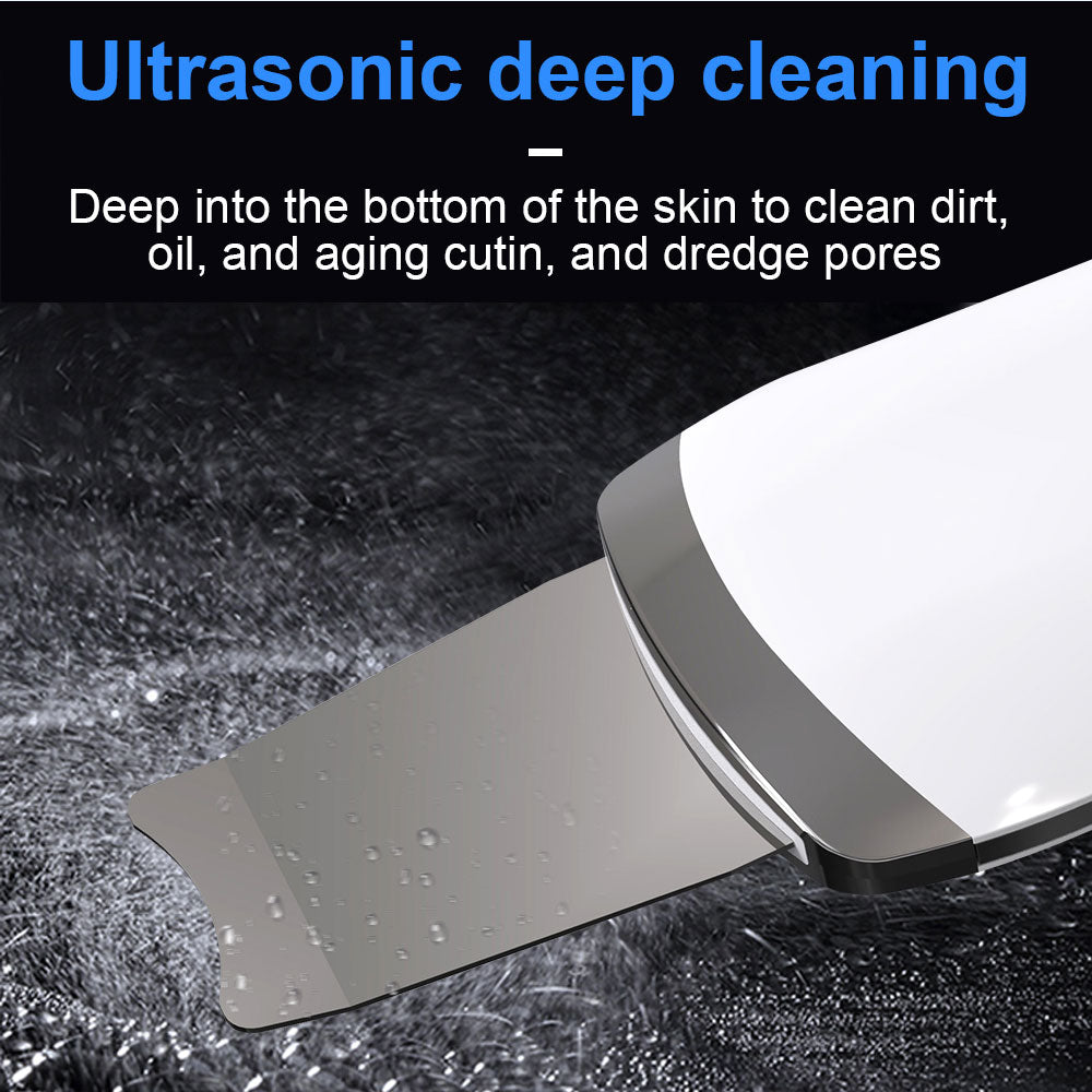 Electronic Ultrasonic Handheld Facial Spatula Skin Scrubber for Deep Facial Cleansing