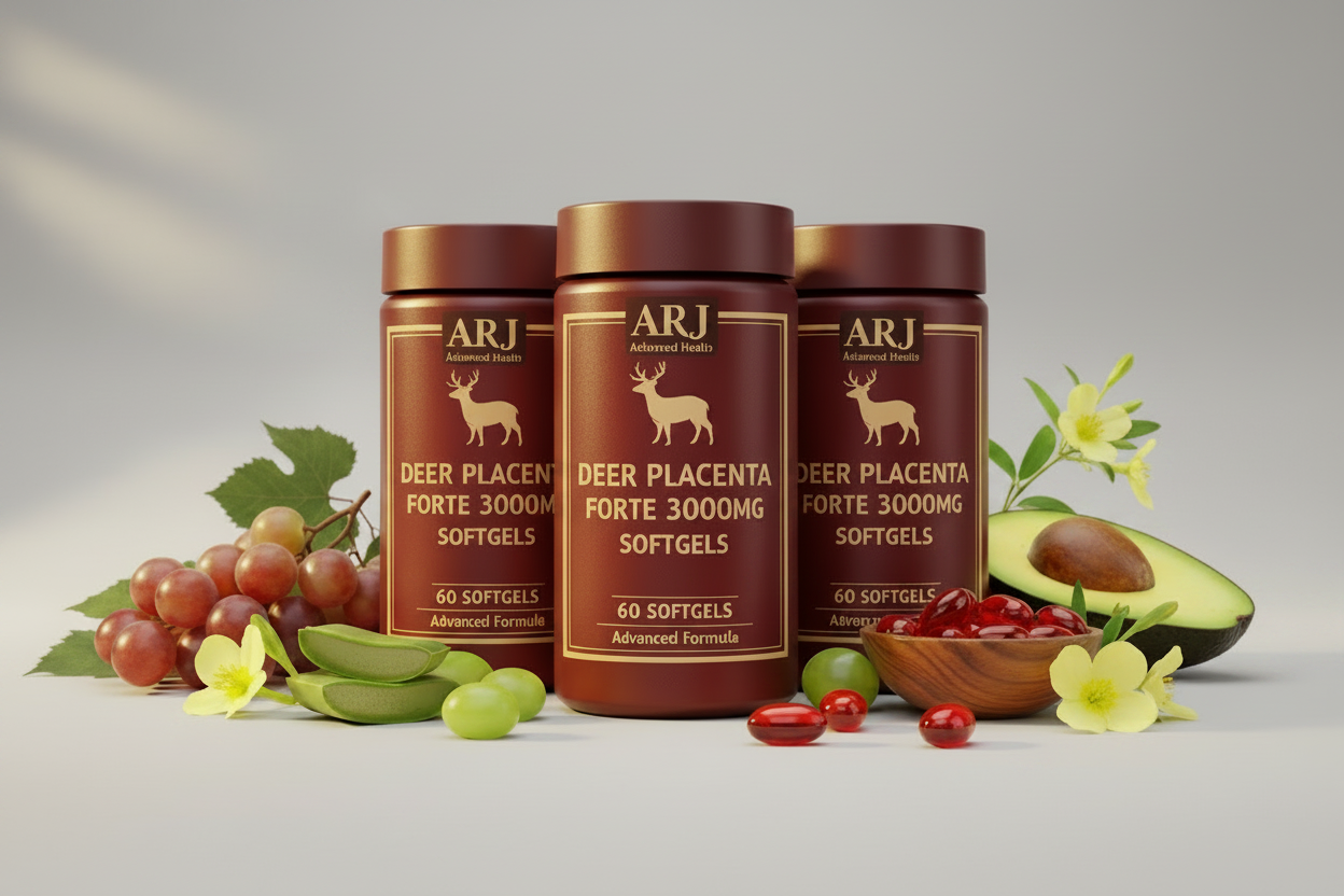 Deer Placenta Forte Gray Background